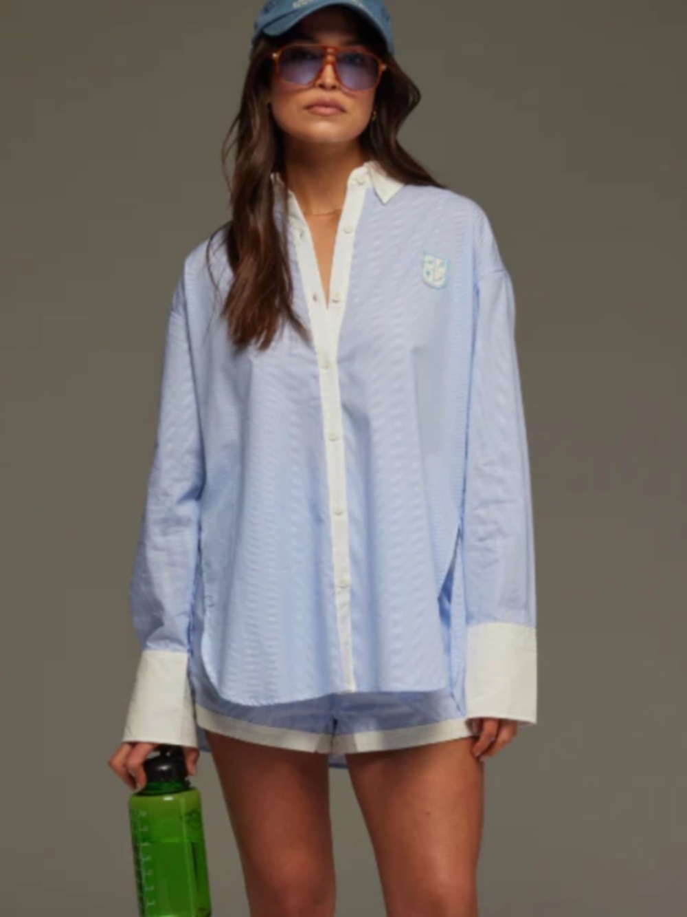 💙 Araminta James Club Cotton Shirt | Blue Stripe | XS 💙